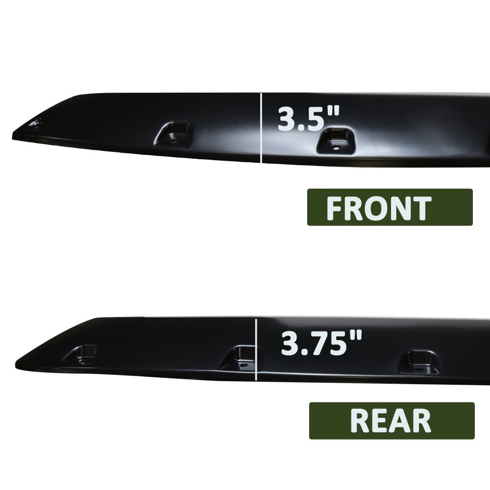 2014-2018 Chevrolet Silverado 2500/3500HD 69.3" Short Bed Matte Black Rivet Style Fender Flares