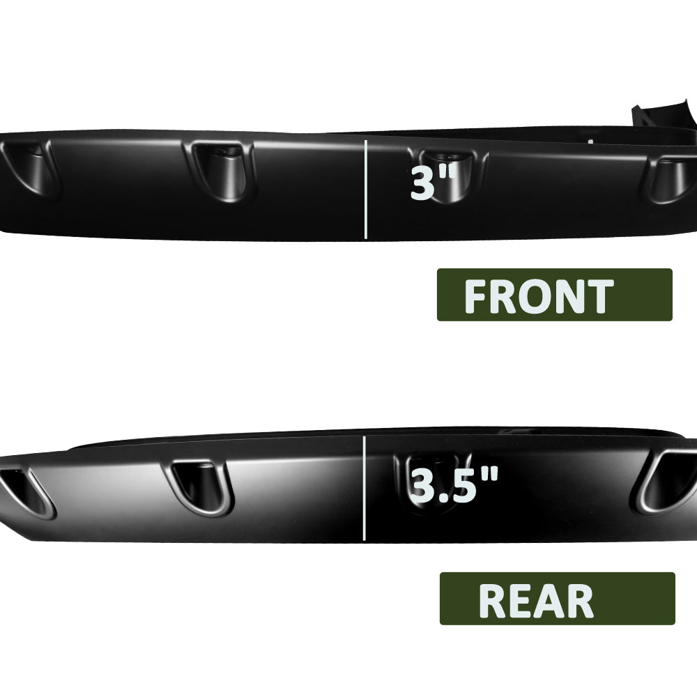 1994-2001 Dodge RAM 1500/2500/3500 Matte Black Rivet Style Fender Flares