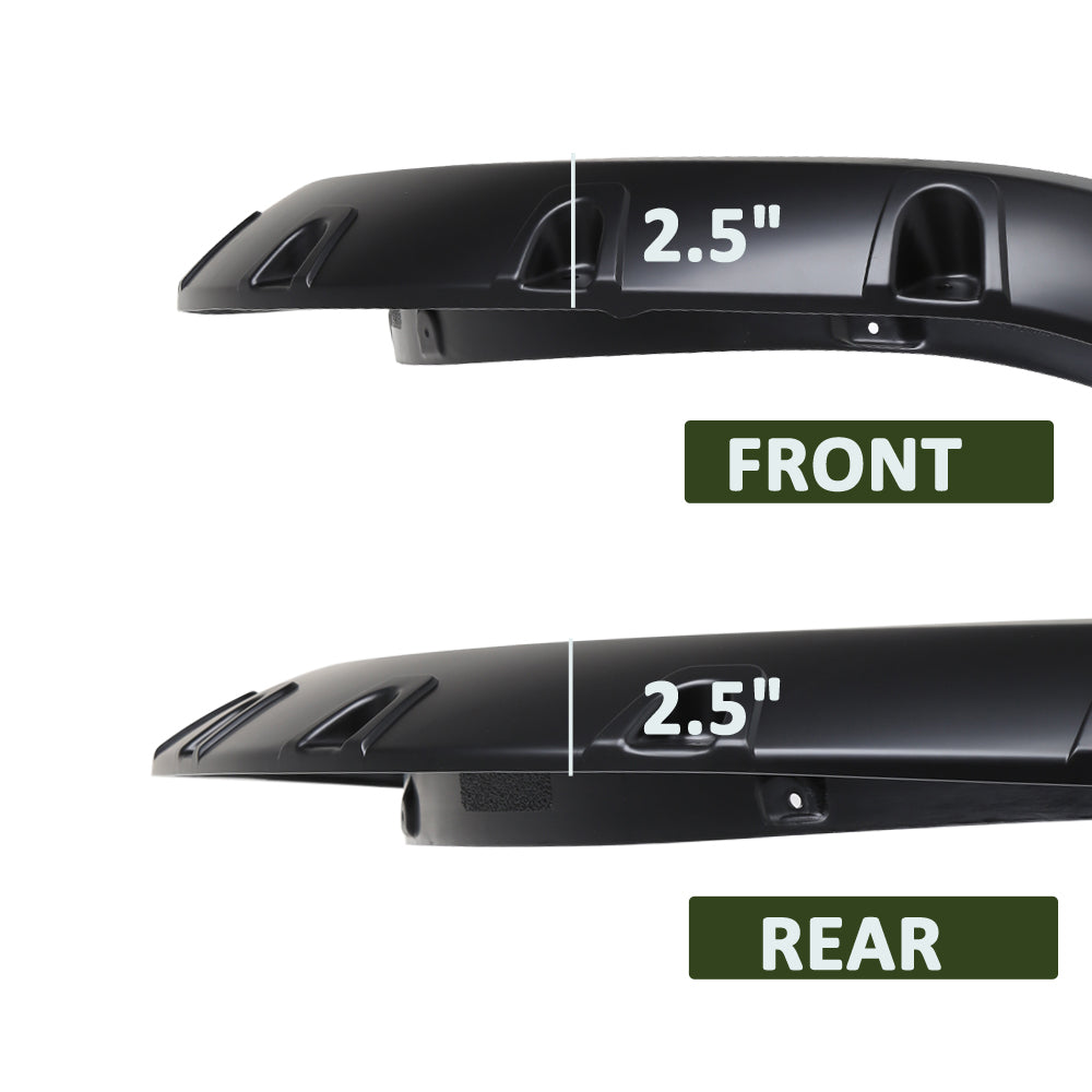 2010 - 2017 Dodge RAM 2500/3500 Matte Black Rivet Style Fender Flares