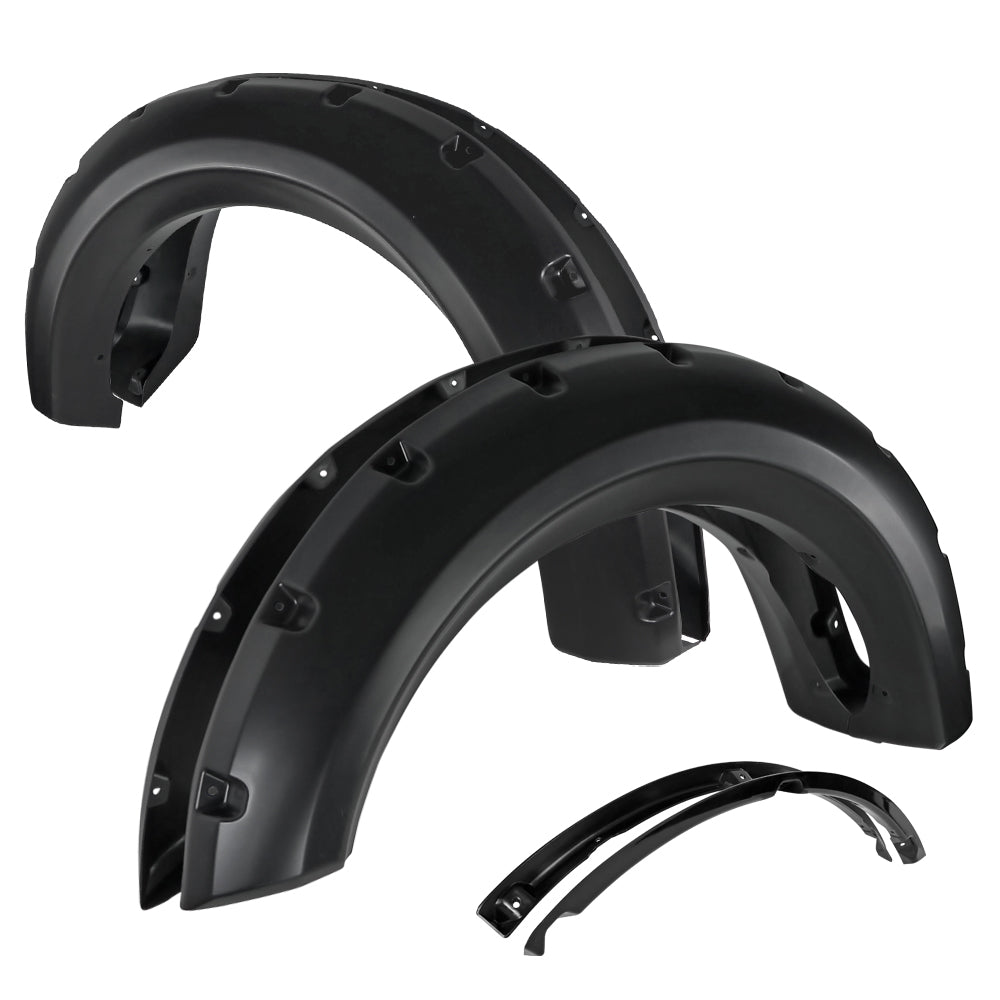 2009-2014 Ford F-150 Styleside Matte Black Rivet Style Fender Flares