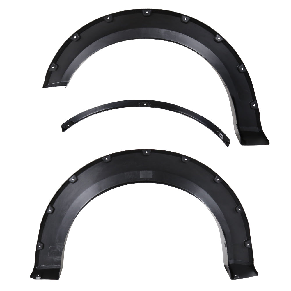 2015 - 2017 Ford F-150 Styleside Matte Black Rivet Style Fender Flares