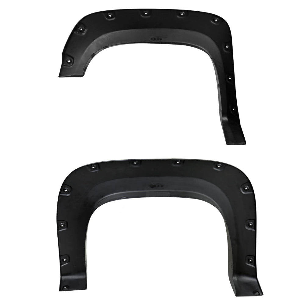 2007-2013 GMC Sierra 1500 Fleetside Matte Black Rivet Style Fender Flares