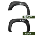 2007-2013 GMC Sierra 1500 Fleetside Matte Black Rivet Style Fender Flares
