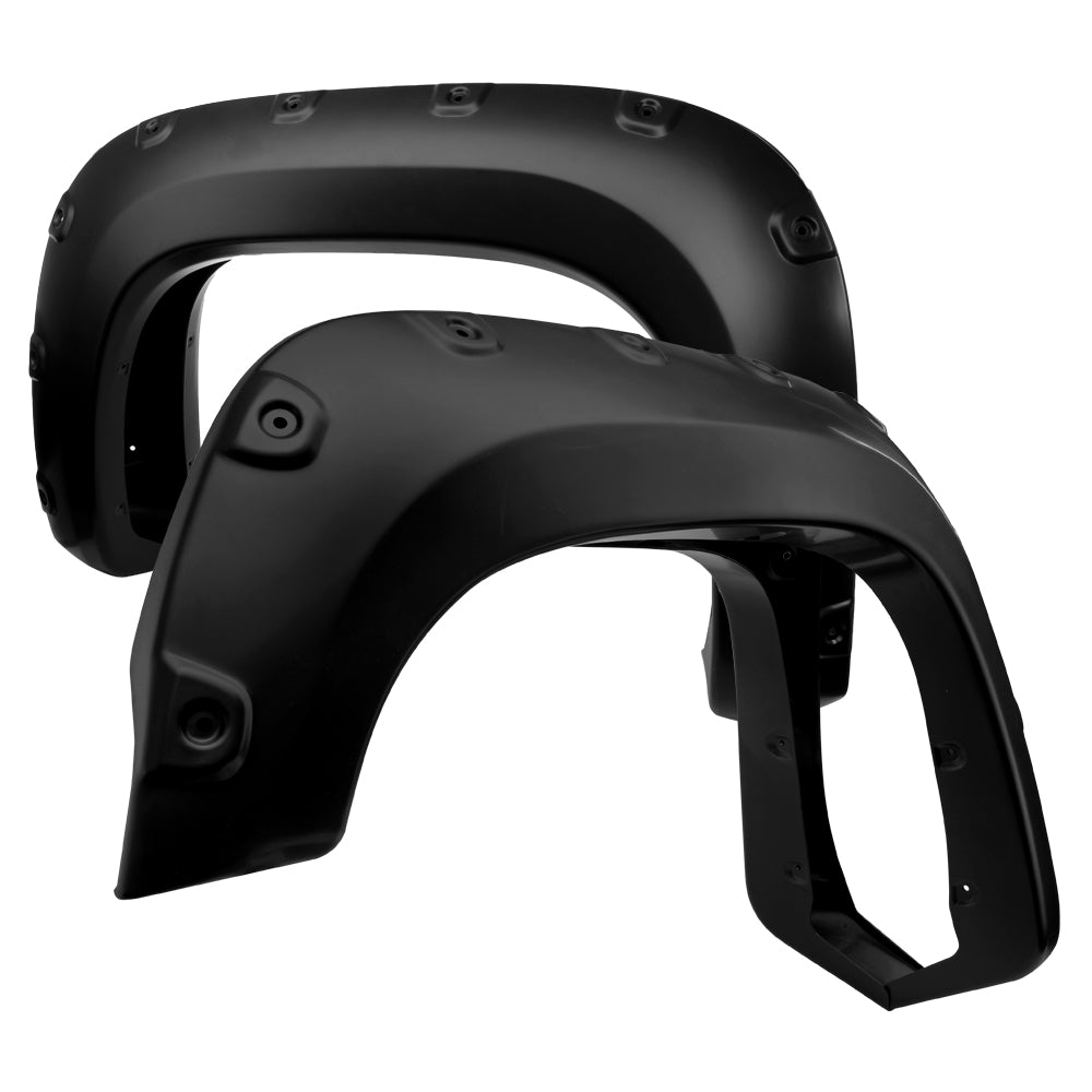 2007-2013 GMC Sierra 1500 Fleetside Matte Black Rivet Style Fender Flares