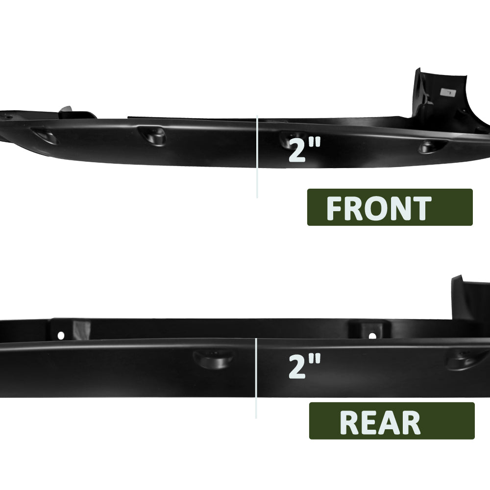 2012-2015 Toyota Tacoma 72" Long Bed Fleetside Matte Black Rivet Style Fender Flares