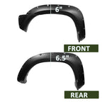 2012-2015 Toyota Tacoma 72" Long Bed Fleetside Matte Black Rivet Style Fender Flares