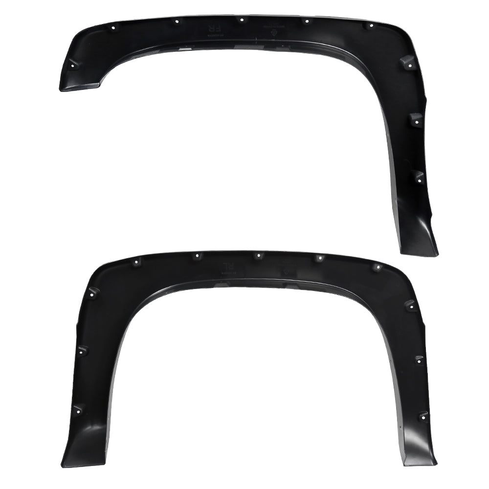 1999-2006 Chevrolet Silverado / GMC Sierra Fleetside Black Rugged Rivet Style Fender Flares