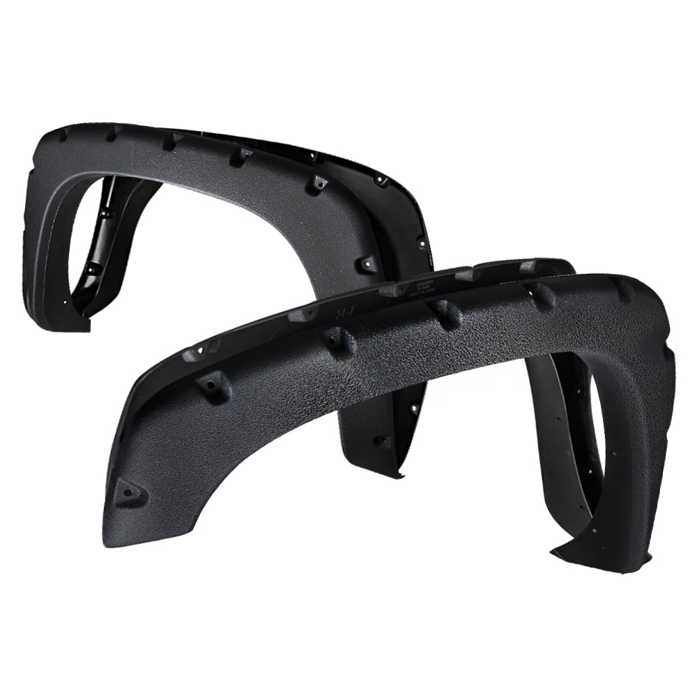 1999-2006 Chevrolet Silverado / GMC Sierra Fleetside Black Rugged Rivet Style Fender Flares
