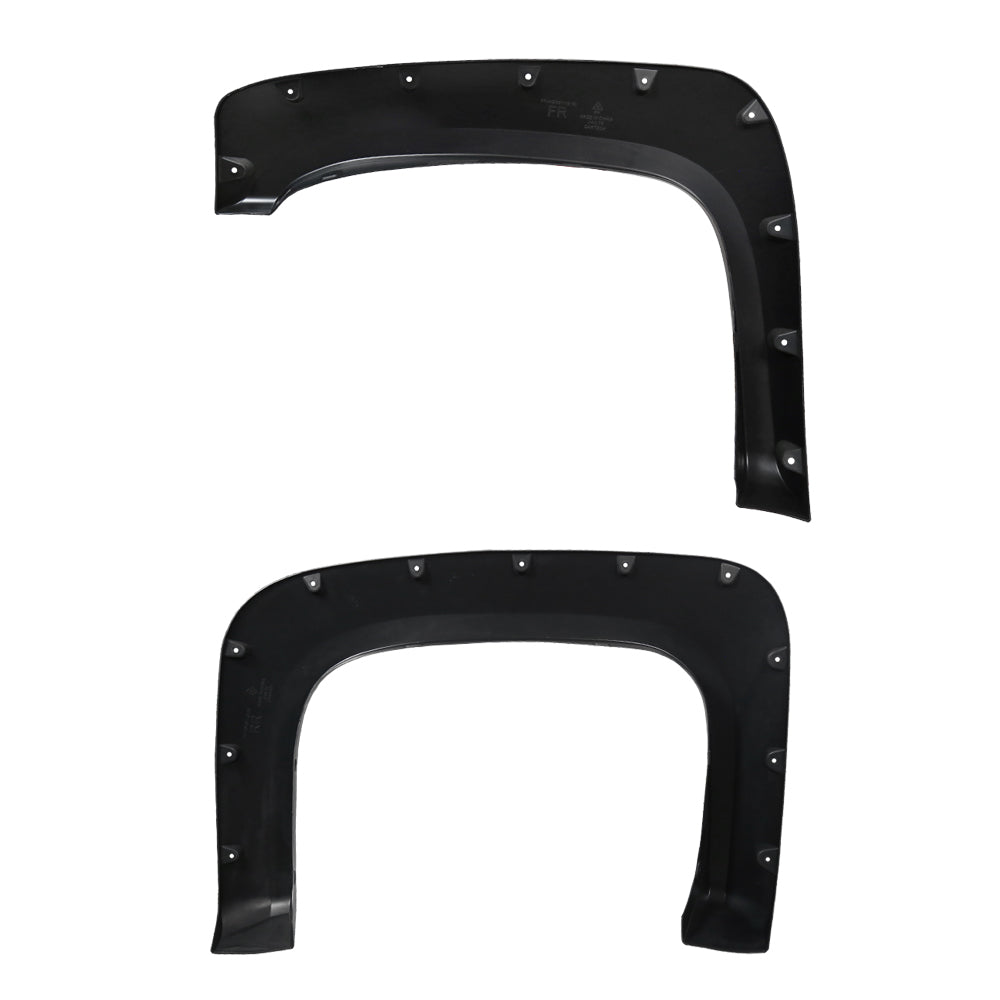 2007-2013 Chevrolet Silverado 1500/ 2500HD/ 3500HD Black Rugged Rivet Style Fender Flares