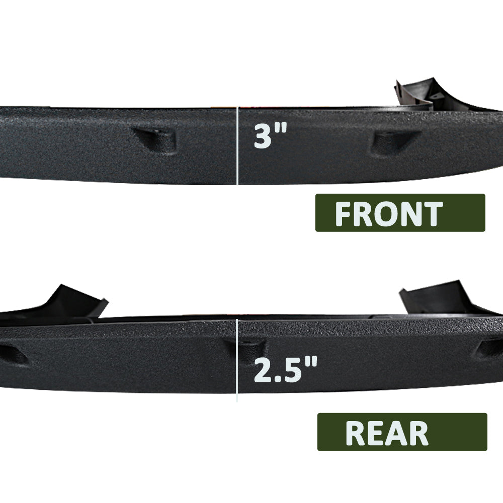 2007-2013 Chevrolet Silverado 1500/ 2500HD/ 3500HD Black Rugged Rivet Style Fender Flares