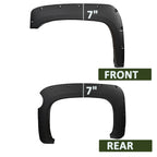 2007-2013 Chevrolet Silverado 1500/ 2500HD/ 3500HD Black Rugged Rivet Style Fender Flares