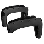 2007-2013 Chevrolet Silverado 1500 69.3" Short Bed Fleetside Black Rugged Rivet Style Fender Flares