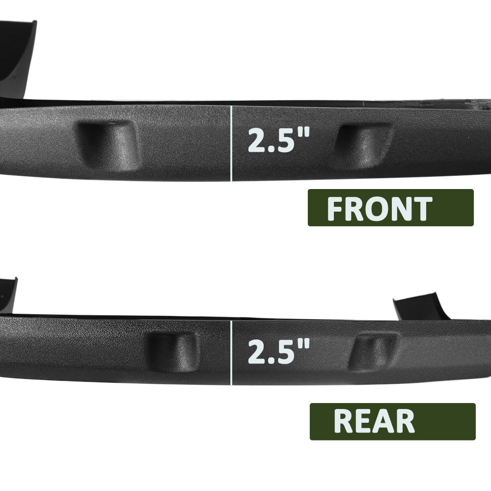 1988 - 1998 Chevrolet C10/GMC C/K 1500 Black Rugged Rivet Style Fender Flares