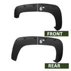 1988 - 1998 Chevrolet C10/GMC C/K 1500 Black Rugged Rivet Style Fender Flares