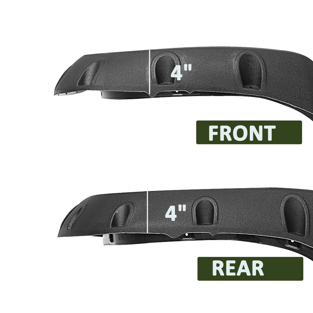 1994-2001 Dodge RAM 1500/2500/3500 Black Rugged Rivet Style Fender Flares