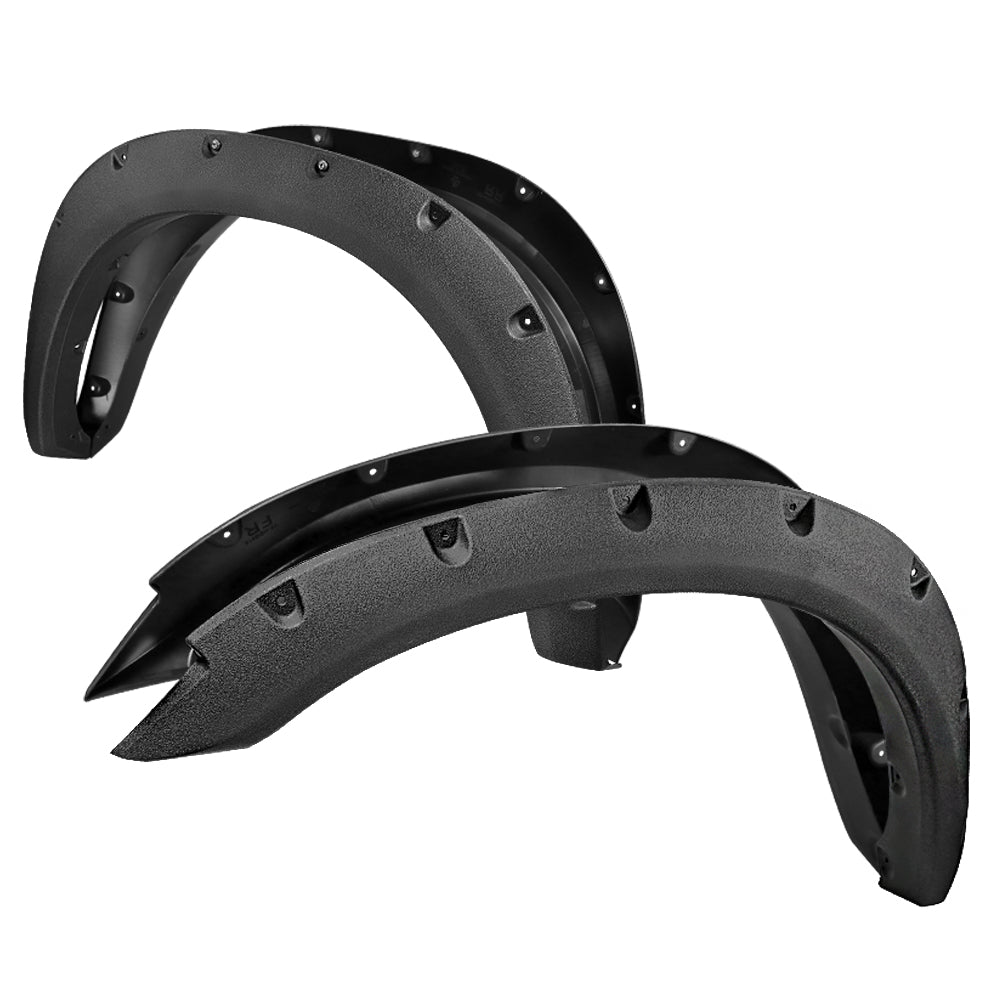 2010-2017 Dodge RAM 2500/3500 Black Rugged Rivet Style Fender Flares