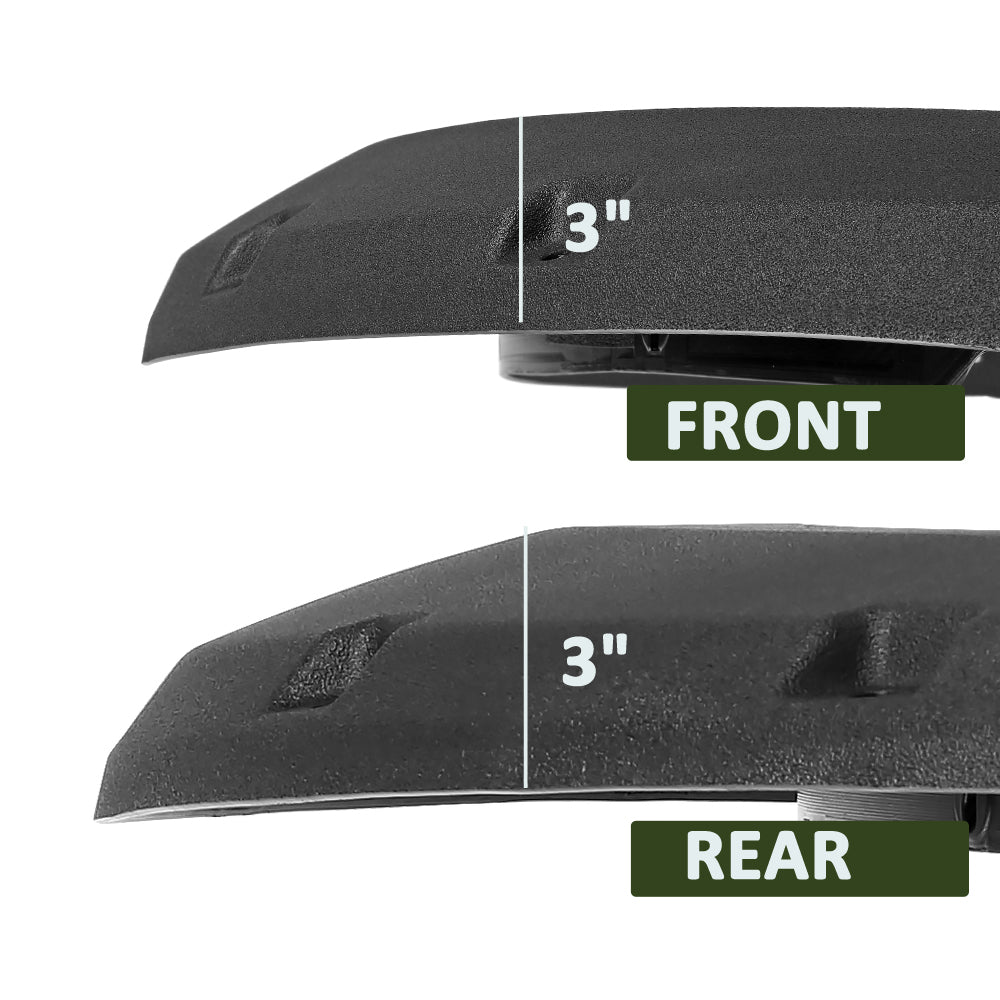 2015 - 2017 Ford F-150 Styleside Black Rugged Rivet Style Fender Flares