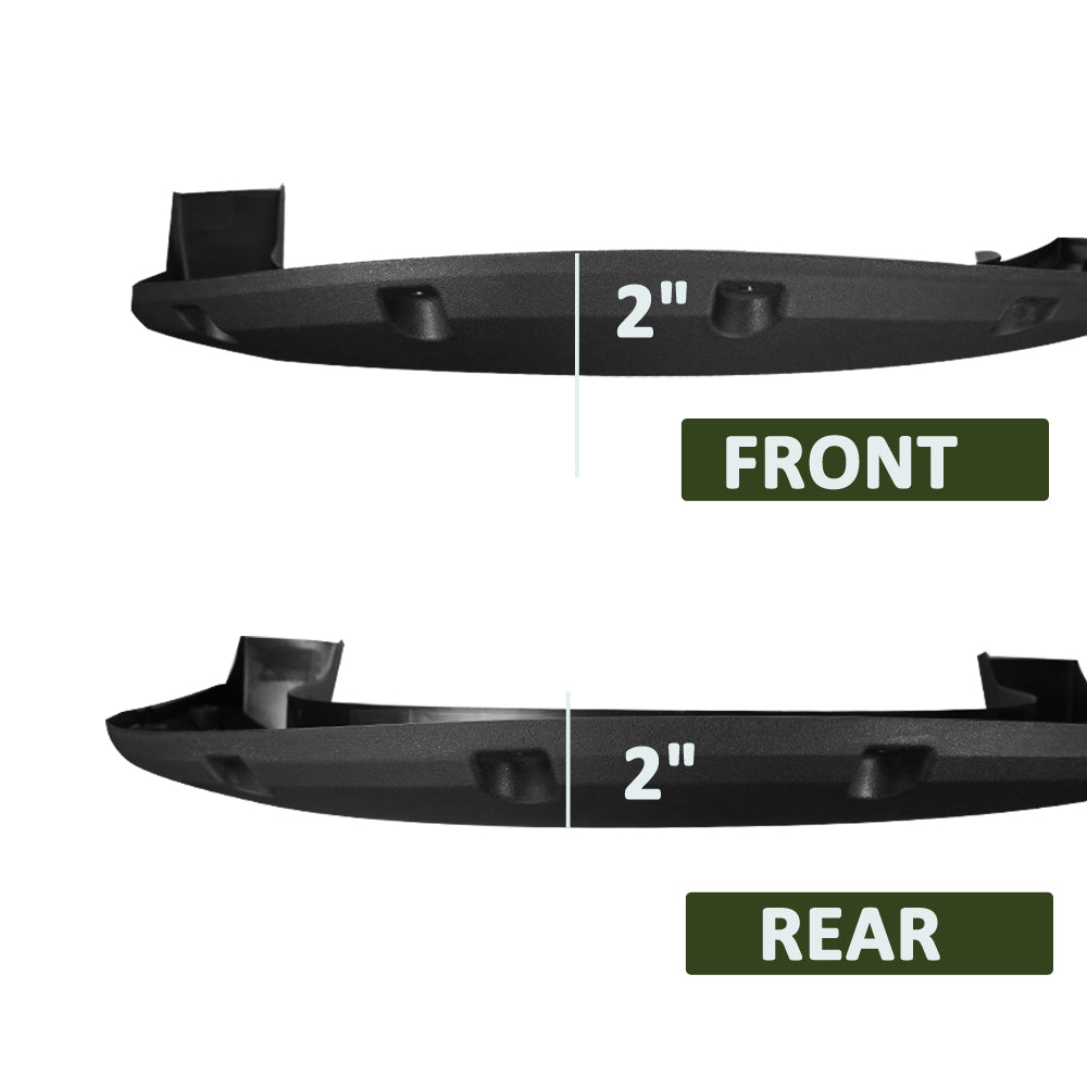2004-2008 Ford F-150 Styleside Black Rugged Rivet Style Fender Flares