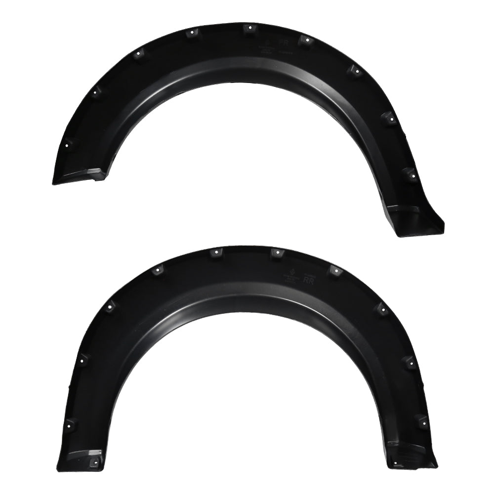 2009 - 2014 Ford F-150 Styleside Black Rugged Rivet Style Fender Flares