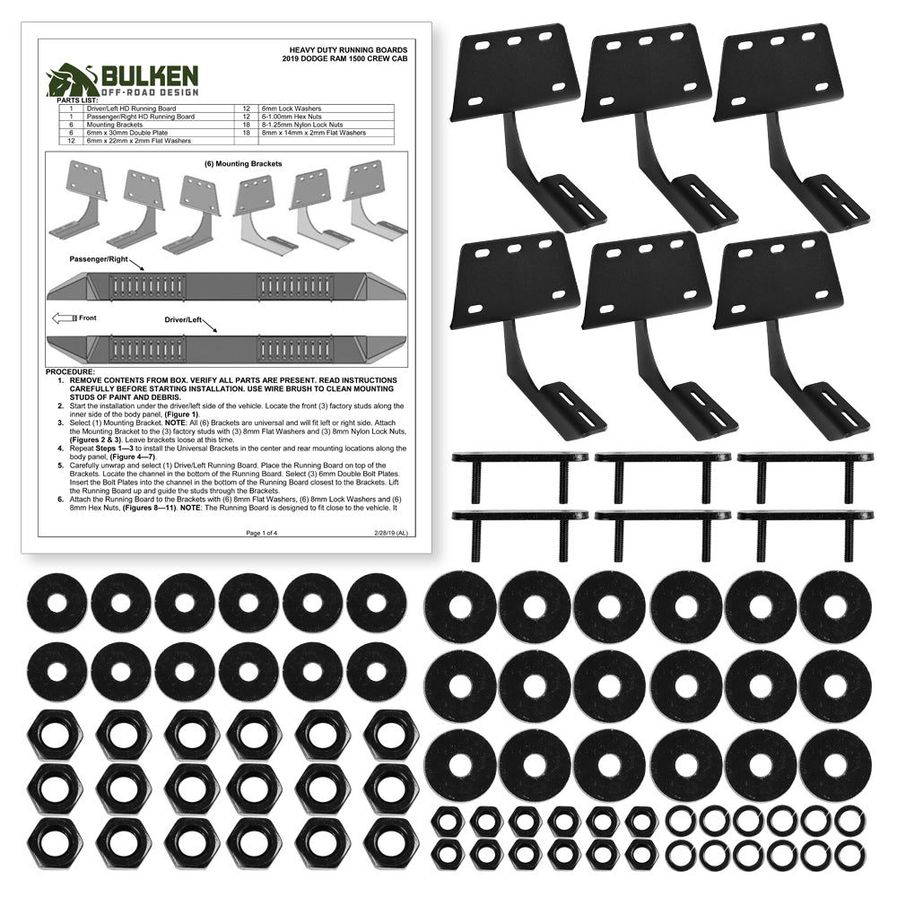 2019-2023 Dodge RAM 1500 Crew Cab Running Boards