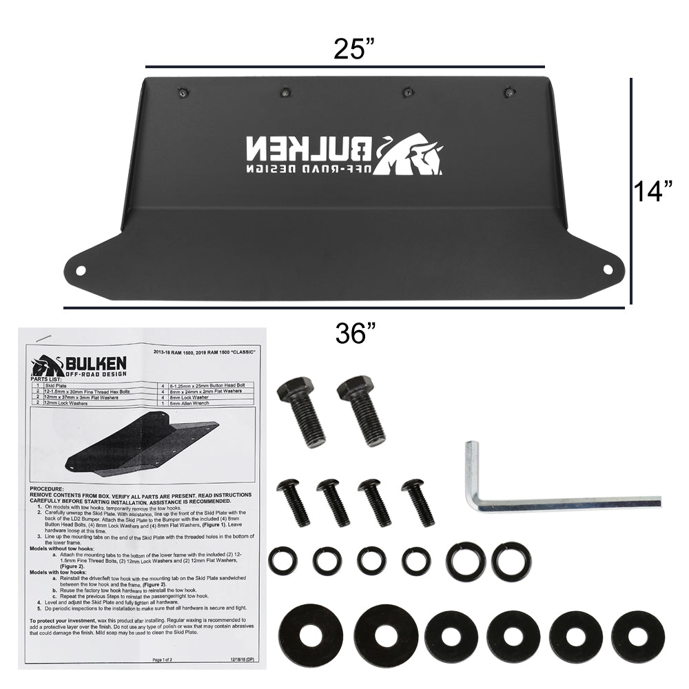 2013-2018 Dodge RAM 1500 / 2019-2021 RAM 1500 Classic Skid Plate