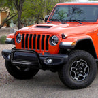 2018-2022 Jeep Wrangler JL/2020-2022 Jeep Gladiator 3" S/S Black Steel Bull Bar Bumper Guard