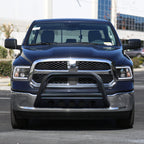 2009-2018 Dodge RAM 1500 3" Black Stainless Steel Bull Bar w/ Skid Plate