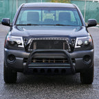 2005-2015 Toyota Tacoma 3" Black Stainless Steel Bull Bar w/ Skid Plate