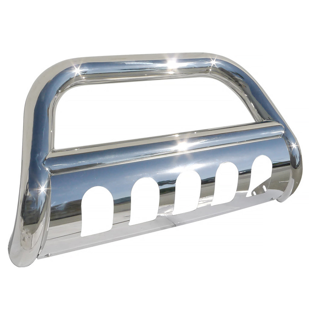 2005-2015 Toyota Tacoma 3" Chrome Stainless Steel Bull Bar w/ Skid Plate