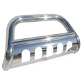 2005-2015 Toyota Tacoma 3" Chrome Stainless Steel Bull Bar w/ Skid Plate