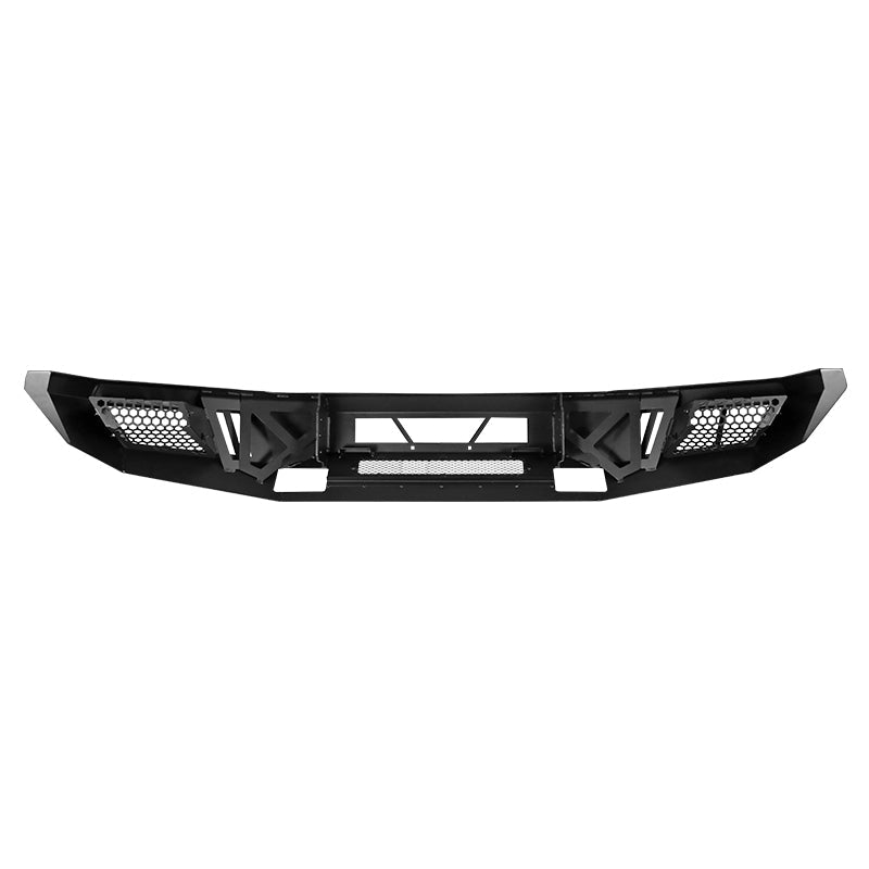 2009-2014 Ford F-150 Black Heavy Duty Steel Front Bumper w/ LED Light Ports