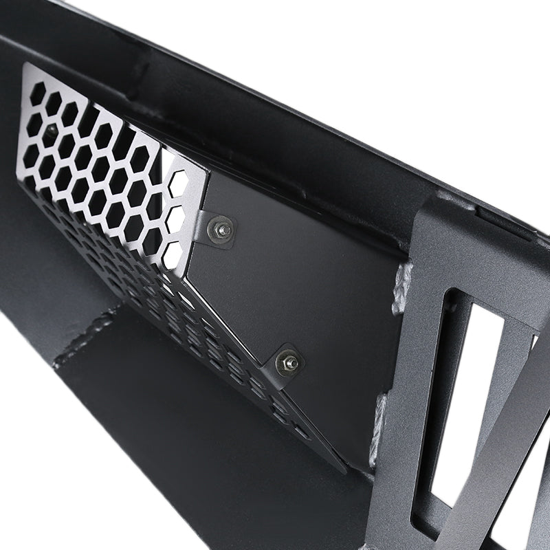 2009-2014 Ford F-150 Black Heavy Duty Steel Front Bumper w/ LED Light Ports