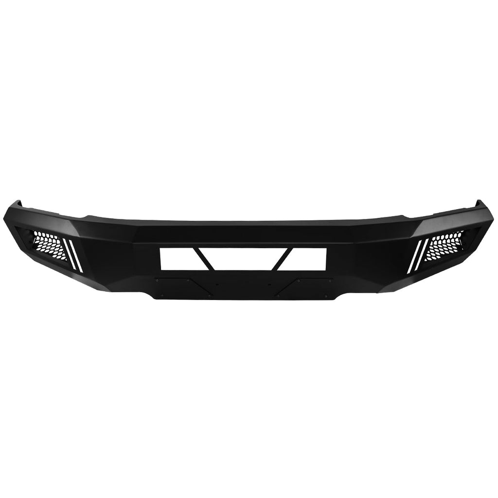 2015-2017 Ford F-150 Black Heavy Duty Steel Front Bumper w/ LED Light Ports
