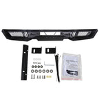 2015-2017 Ford F-150 Black Heavy Duty Steel Front Bumper w/ LED Light Ports