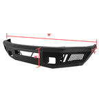 2017-2021 Ford F-250/F-350 Black Heavy Duty Steel Front Bumper w/ LED Light Ports