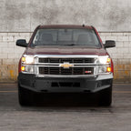 2014-2015 Chevrolet Silverado 1500 Black Heavy Duty Steel Front Bumper w/ LED Light Ports