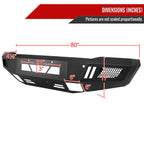 2015-2019 Chevrolet Silverado 2500/3500 Black Heavy Duty Steel Front Bumper w/ LED Light Ports