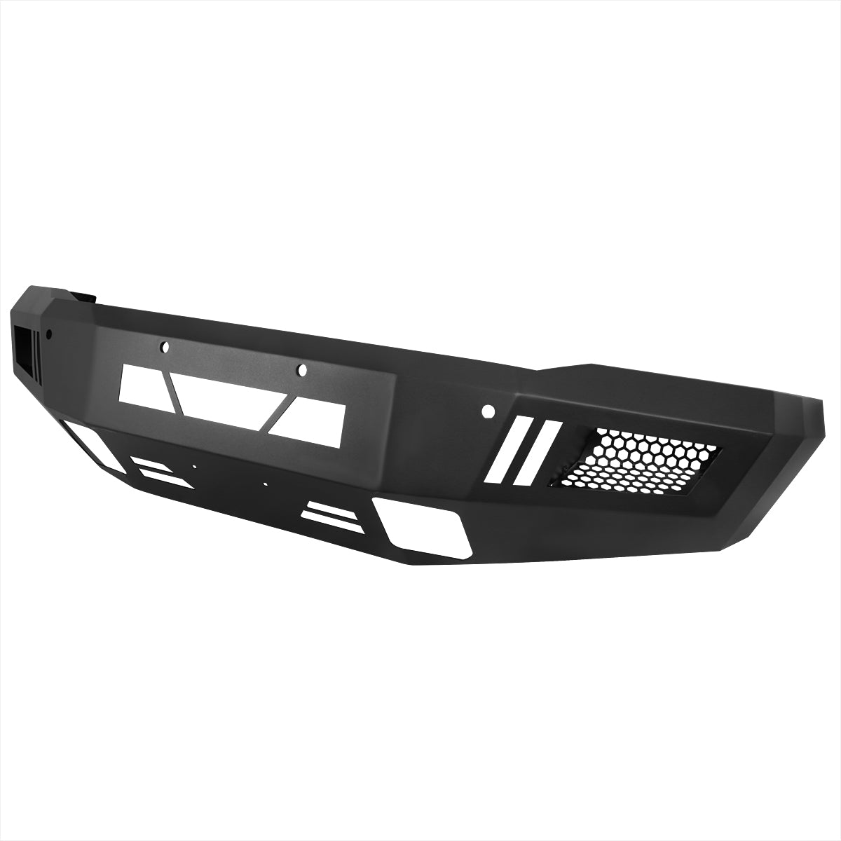 2015-2019 Chevrolet Silverado 2500/3500 Black Heavy Duty Steel Front Bumper w/ LED Light Ports