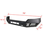 2016-2018 Chevrolet Silverado 1500 Black Heavy Duty Steel Front Bumper w/ LED Light Ports