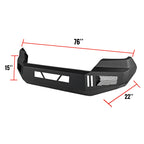 2016-2021 Toyota Tacoma Black Heavy Duty Steel Front Bumper w/ LED Light Ports