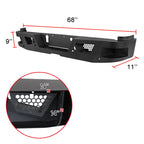 2015-2021 Chevrolet Colorado/ GMC Canyon Black Heavy Duty Steel Rear Step Bumper w/ License Lamp
