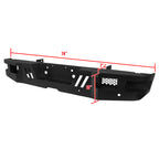 1999-2016 Ford F-250/F-350 Black Heavy Duty Steel Rear Step Bumper