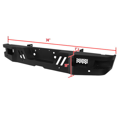 1999-2016 Ford F-250/F-350 Black Heavy Duty Steel Rear Step Bumper