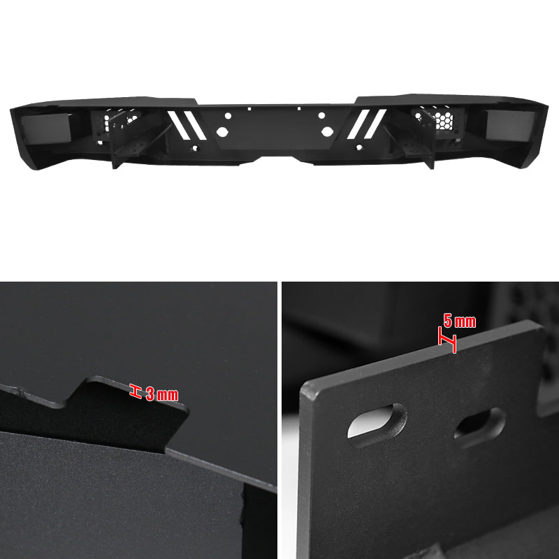 1999-2016 Ford F-250/F-350 Black Heavy Duty Steel Rear Step Bumper