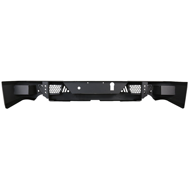 2009-2018 Dodge RAM 1500 / 2019-2021 RAM Classic / 2010-2024 RAM 2500 3500 Black Heavy Duty Steel Rear Step Bumper w/ License Lamp