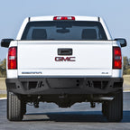 2007-2018 GMC Sierra 1500 Black Heavy Duty Steel Rear Step Bumper w/ License Lamp
