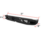 2007-2018 Chevrolet Silverado 1500 Black Heavy Duty Steel Rear Step Bumper w/ License Lamp