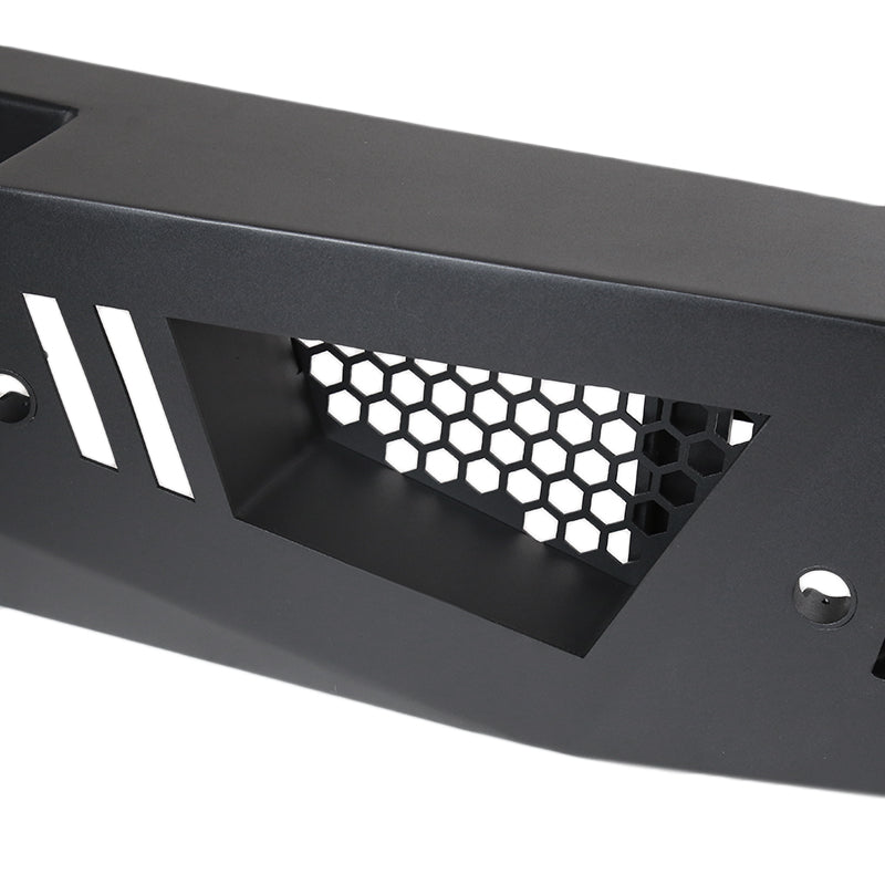 2007-2018 Chevrolet Silverado 1500 Black Heavy Duty Steel Rear Step Bumper w/ License Lamp