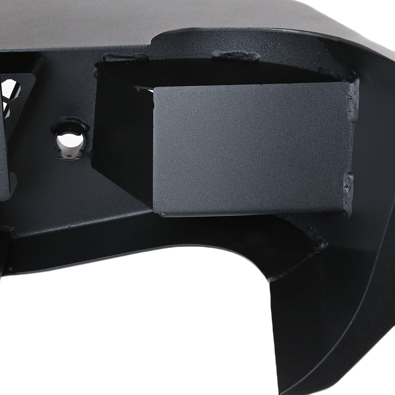 2007-2018 Chevrolet Silverado 1500 Black Heavy Duty Steel Rear Step Bumper w/ License Lamp