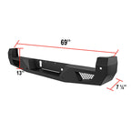 2016-2021 Toyota Tacoma Black Heavy Duty Steel Rear Step Bumper w/ License Lamp